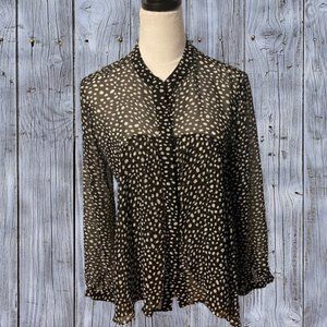 CHICO'S BUTTON DOWN LONG SLEEVE BLOUSE - SIZE M